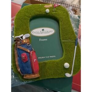 Papel Giftware 3D Golf Frame Decorated Turf for 4 x 6" Photo Free Standing NEW